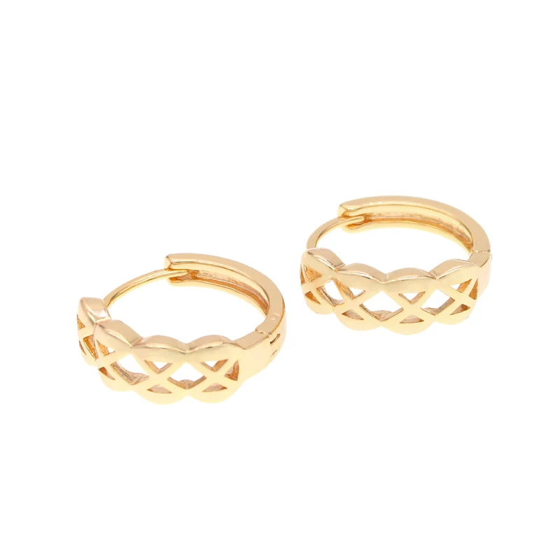 

18k Gold Hoop Earrings for Women Brincos de Ouro Crystal Pendientes Cc Earring Gold Orecchini Earings Fashion Jewellery EH1821