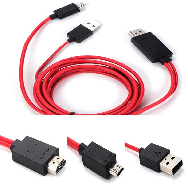 

1x Packing Box Micro USB To HDMI 1080P HD TV Cable Adapter For Phones Samsung Android