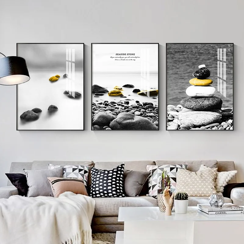 

EECAMAIL Modern Simple Living Room Diamond Painting Nordic Restaurant Stick Drill Cross Sstitch Black And White Hanging Painting