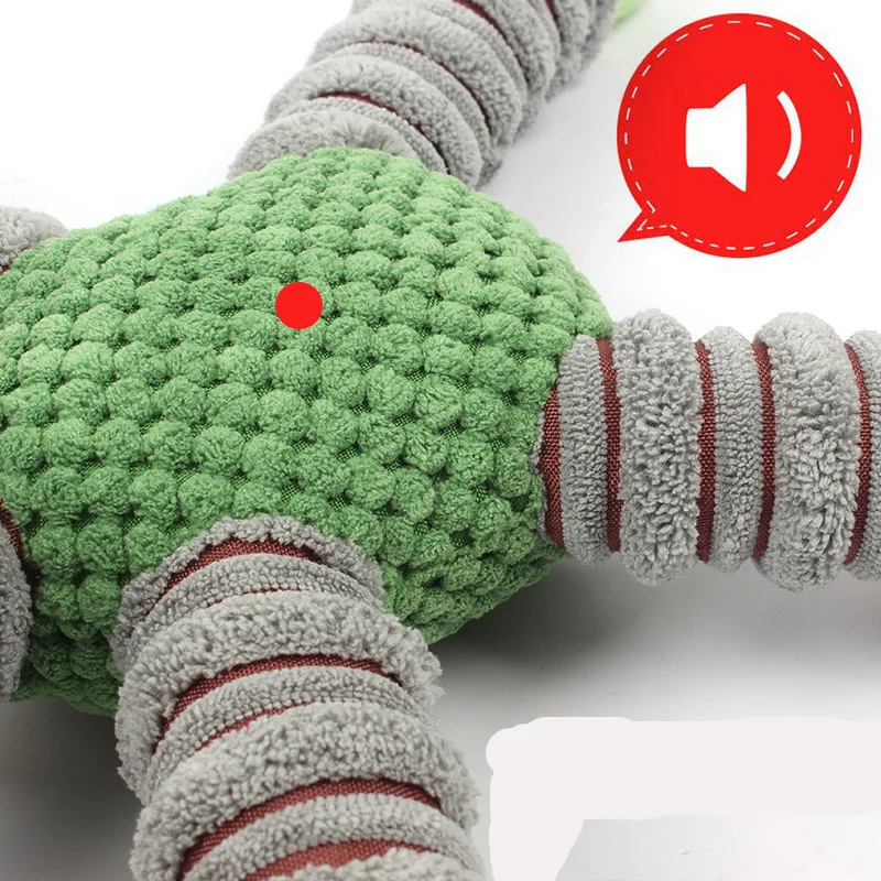 Gomaomi Pet плюшевая игрушечная собака, издающая звуки, мультяшная Жевательная игральная игрушка, устойчивая к укусам, чистка зубов, прочная интерактивная игра, игрушка