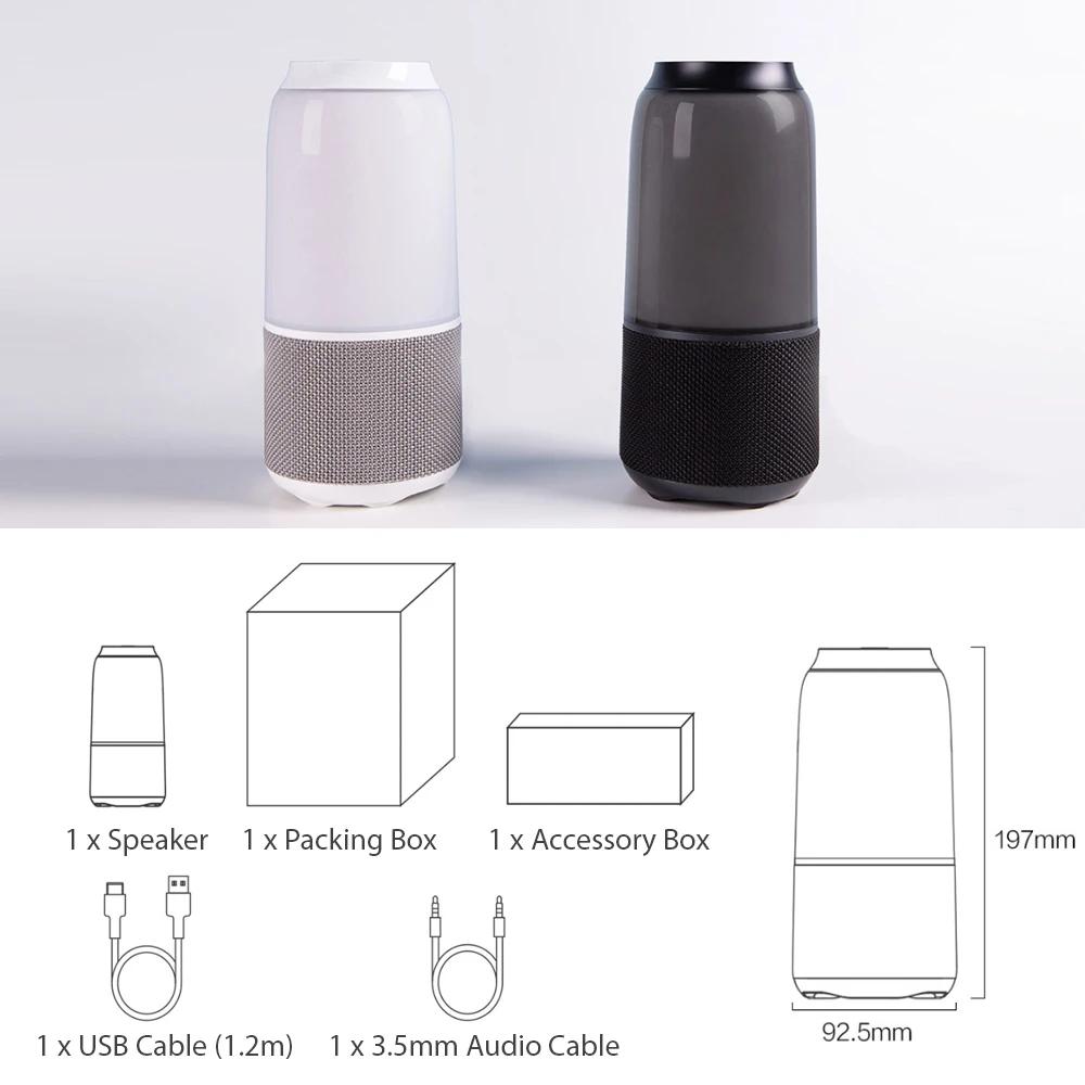 Беспроводная Bluetooth Колонка Velev V03 RGB колонка с настольной лампой