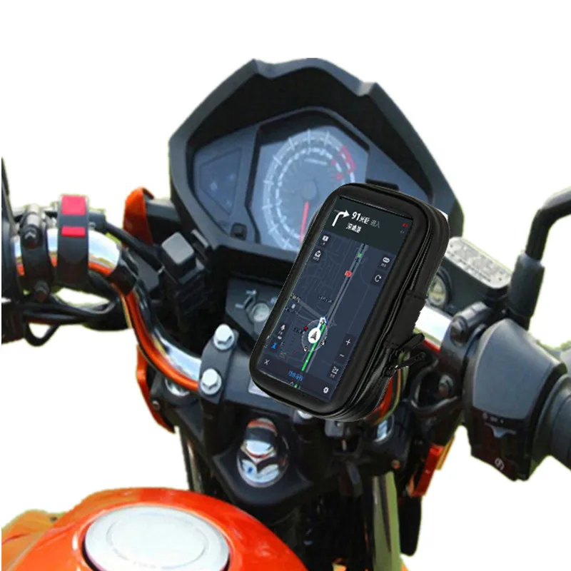 Держатель для телефона на велосипед, мотоцикл, gps навигация, подставка, мото водонепроницаемый чехол для телефона, сумка для 5,5 дюймов Iphone X 8 Plus SE, черный