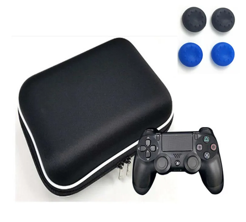 

Shockproof Pocket Protective Travel Carry Pouch Bag Case for PlayStation 4 Slim PS4 Slim PS4 Pro Controller Shell+ silicone caps