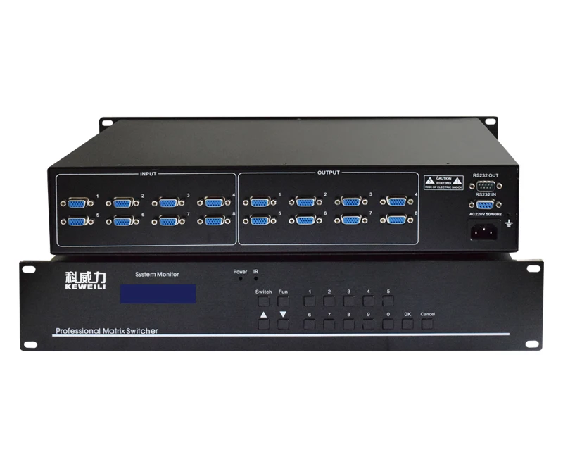 8 input and 8 output VGA matrix swtich 8x8 video switcher