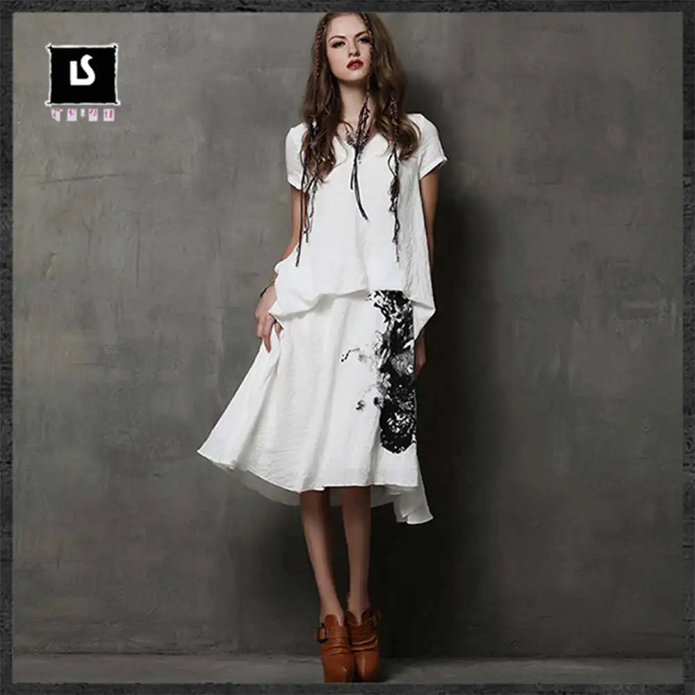 2017 г. летние женские платье Boho Новый платья Vestido Повседневный халат Свободные