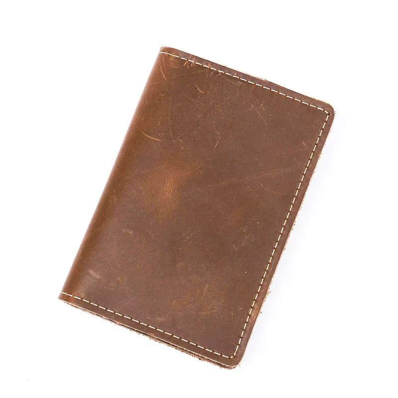 

Brand Vintage Handmade 100% Genuine Leather Cowhide Mens Short Slim Wallet Wallets Purse Card Holder Case For Men