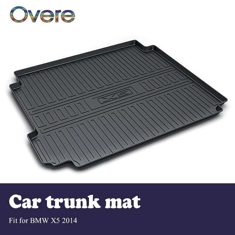 

Overe 1Set Car Cargo rear trunk mat For BMW X5 F15 2014 Car-styling Boot Liner Tray Anti Slip Mat Waterproof cover Accessories