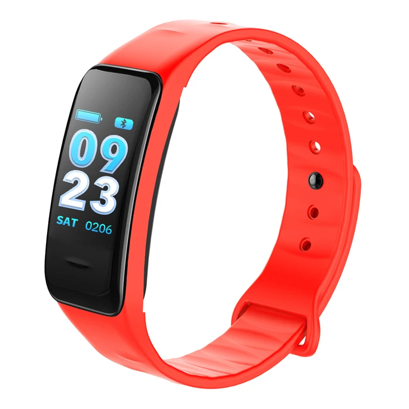 Спортивный браслет, часы для женщин и мужчин, светодиодный, водонепроницаемый, смарт-браслет, пульсометр, кровяное давление, шагомер, часы для Android iOS - Цвет: Red
