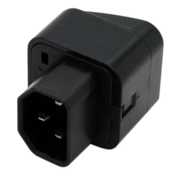 

IEC 320 C14 to universal Female Power Adapter AC Power Plug Connector, Black