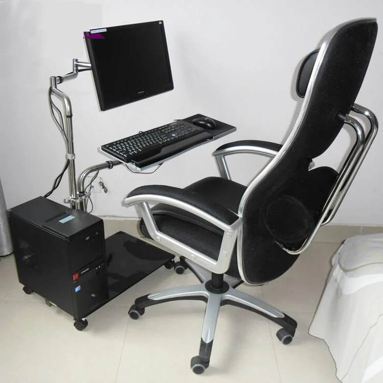 OK611 Bedside Moving Laptop Stand Adjustable Sofa Computer Monitor Holder Mount +Keyboard Holder Ro