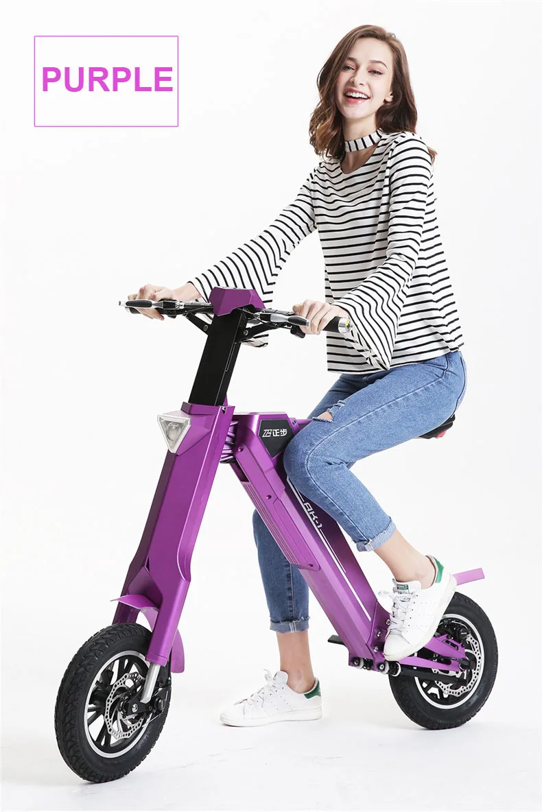 Discount Electric scooter smart bike 240w motor Automated folding electric city bike Bluetooth speaker fast charging 20km/h electric bike 20