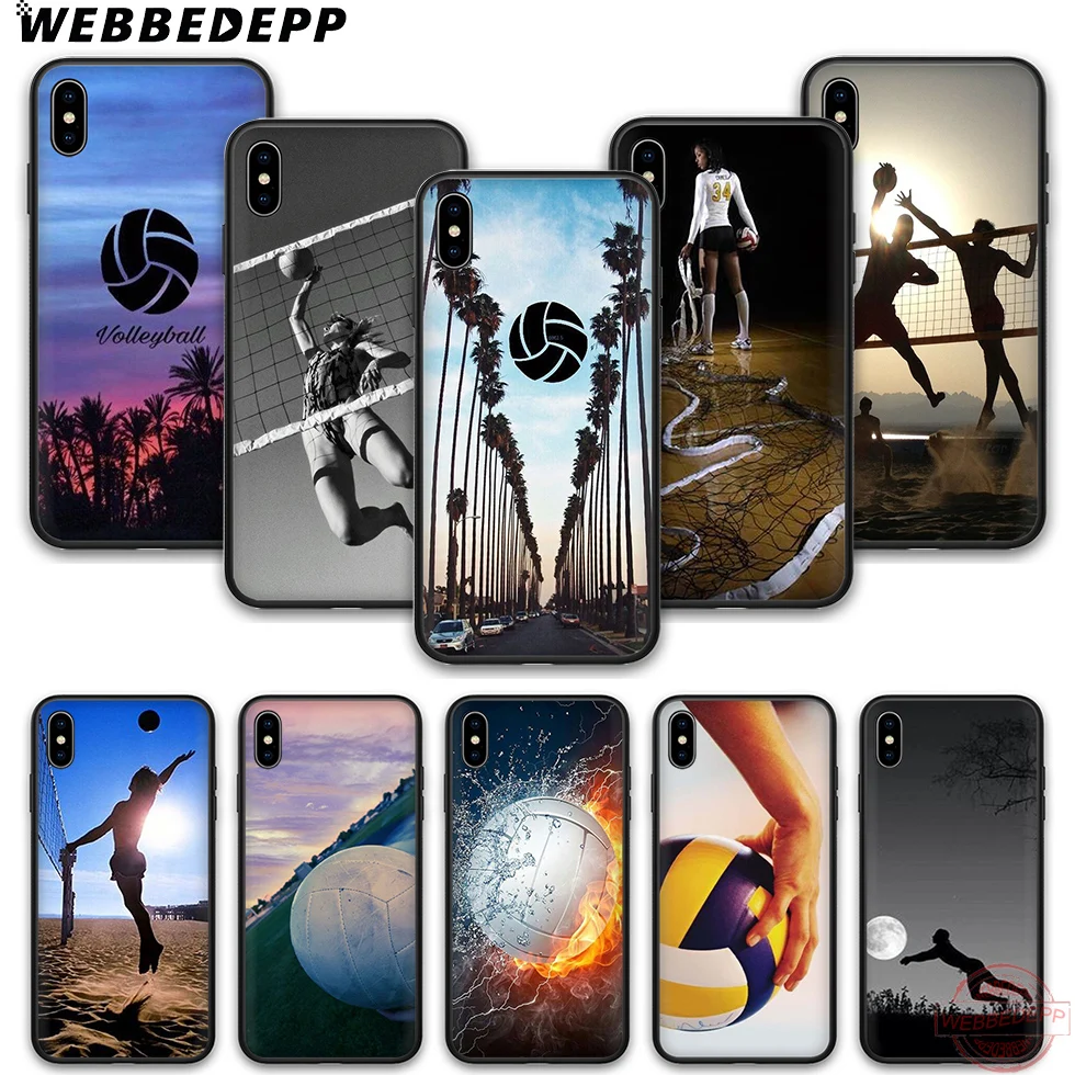 

WEBBEDEPP Love Sport Volleyball soft silicone phone case for iPhone 5 6 7 8 Plus X XS XR XS Max.11 11peo 11proMax