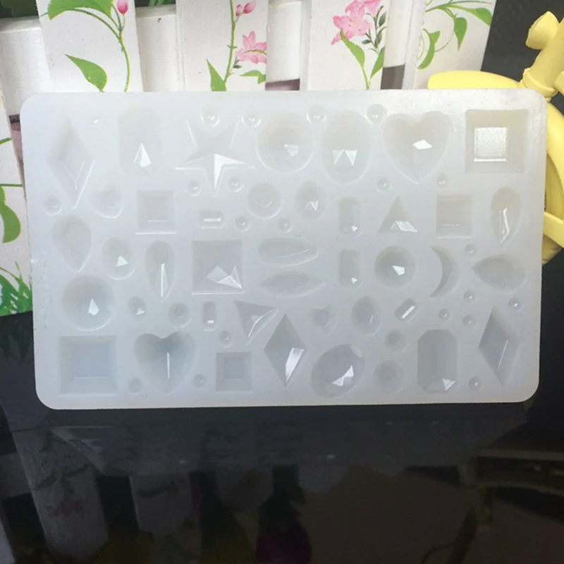 

Rectangle Cabochon Silicon Pendant Molds For Epoxy Resin Crystal Moon Heart Patterns Mold Making Jewelry Tools Art Making DIY