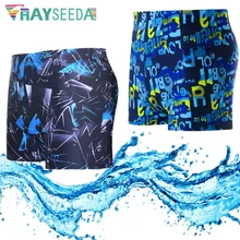 Rayseeda, мужские летние шорты для плавания, полиэстер, быстросохнущие, для серфинга, дайвинга, плавки, пляжные, сексуальные, с красочным принтом, купальник, купальники