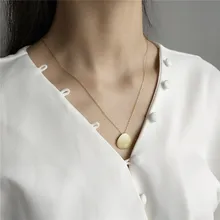 INZATT, настоящее 925 пробы, серебряное минималистичное ожерелье в виде ракушки для модных женщин, аксессуары, модный подарок на день рождения, хорошее ювелирное изделие