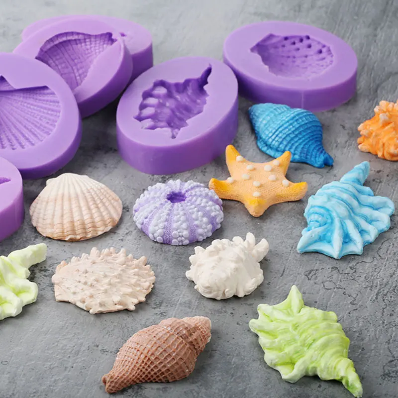 

Sea Shells Silicone Mold Fondant Mould Cake Decorating Tools Chocolate Gumpaste Molds, Sugarcraft, Kitchen Accessories