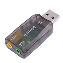 Внешний USB 2,0 Звуковая карта Виртуальный 5,1 канала Xear 3D аудио интерфейс адаптер для настольный ноутбук, для ноутбука компьютер