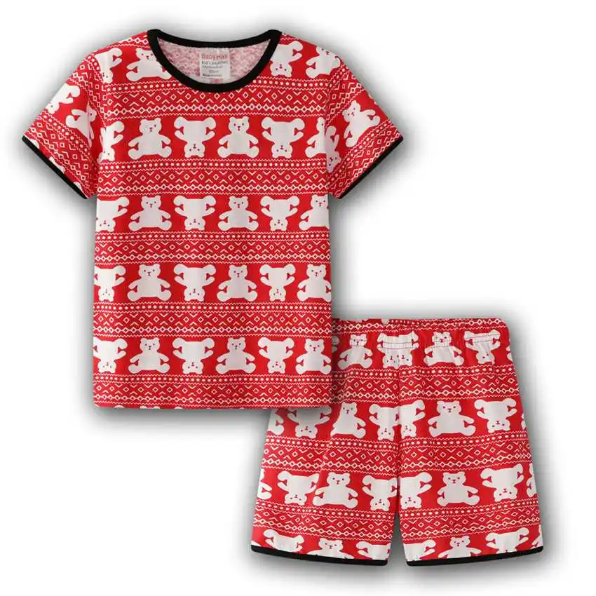 Летние хлопковые пижамы с короткими рукавами для маленьких девочек; детские пижамы; Детские ночные рубашки; одежда для сна; roupas infantis menina; одежда для малышей - Цвет: color at picture