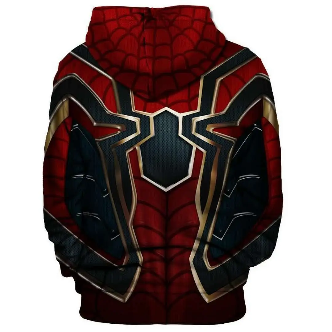 

Superhero The Avengers 3 Spiderman Iron Man Hoodies Iron Spider man Venom Black Panther Spider-Gwen Pullover Sweatshirt Outfit