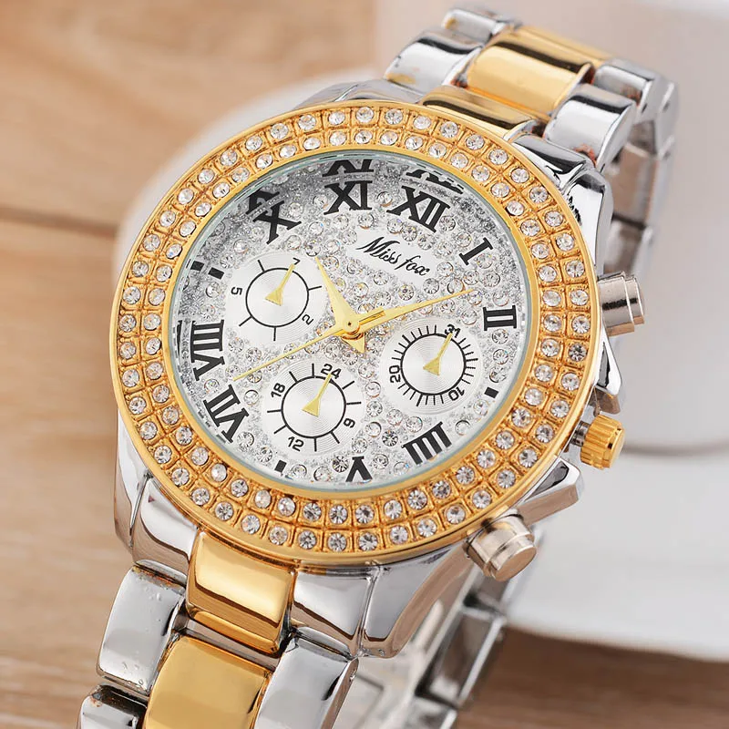 New Crystal Diamond Women Watches Luxury Good Quality Fashion Quartz Watches for Women