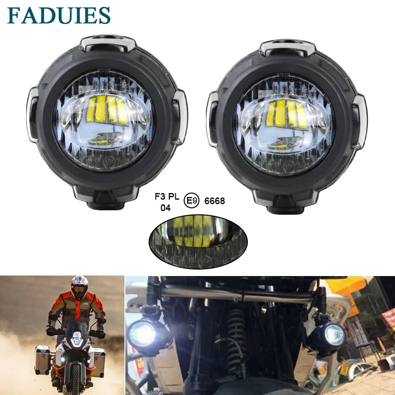 FADUIES Motorcycle LED Auxiliary Fog Light Assemblie Driving Lamp 40W Headlight For BMW R1200GSADVF800GSF700GSF650FS (10)