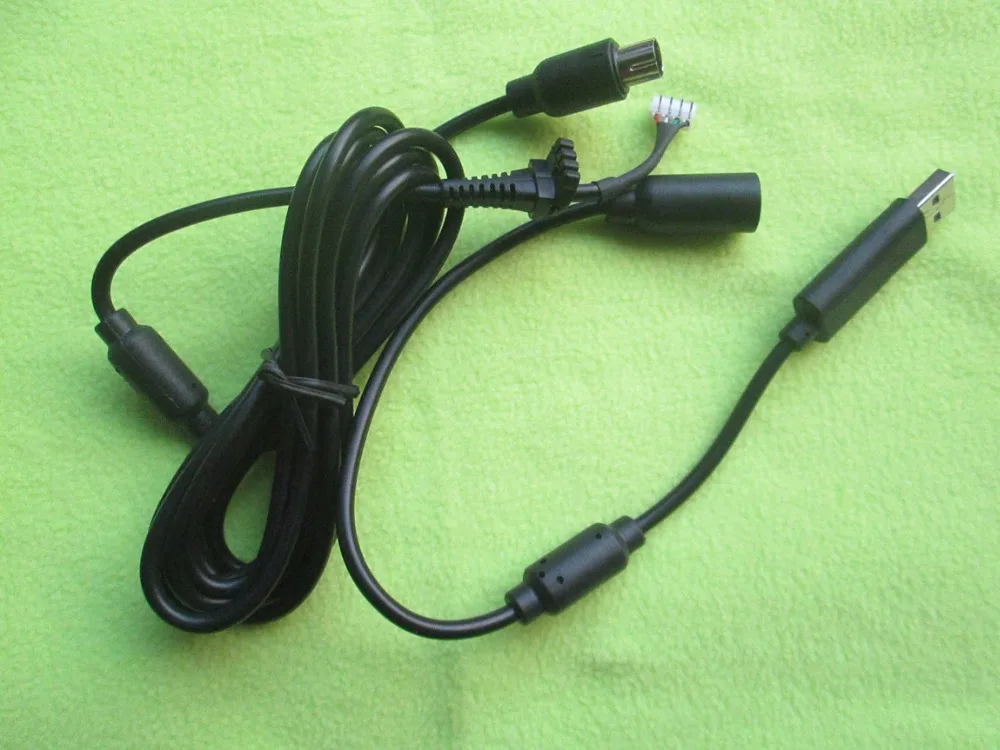 10 x Length 1.8M Wire For Xbox360 Black Grey USB Play Cable For Xbox