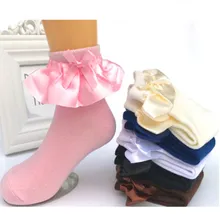 1 пара детских кружевных носков удобные винтажные кружевные Гольфы с оборками для девочек носки принцессы для маленьких девочек милые Школьные носки с цветочным рисунком
