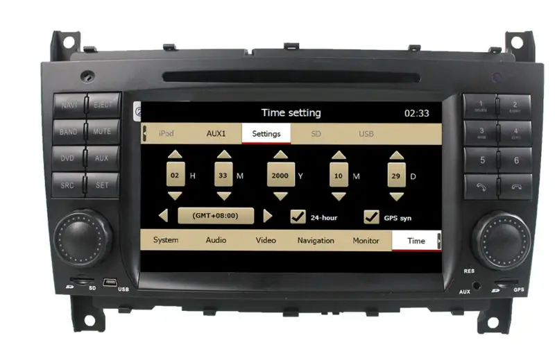 For Mercedes C class W203 CLK 2004 05 car stereo gps with