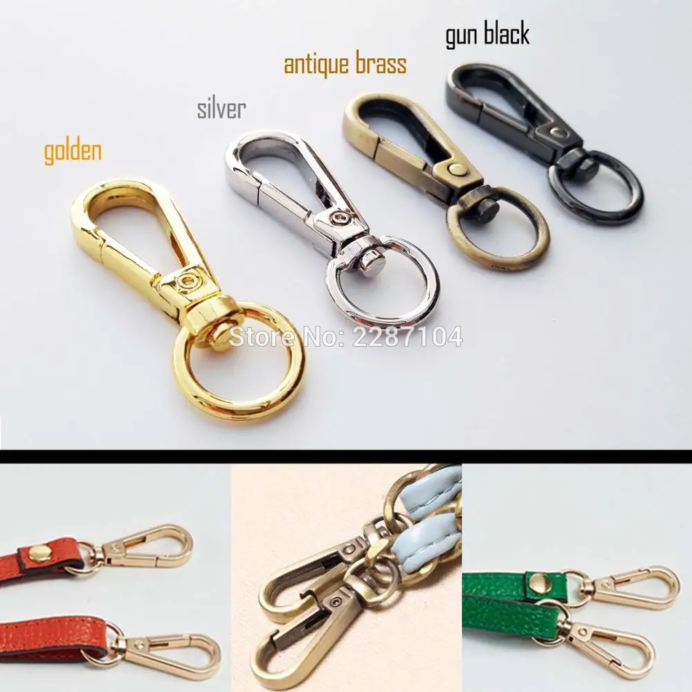 

5X Swivel Lobster Keychain Car Key ring Dog Chain Leather Bag Handbag Purse Shoulder Strap Belt Clasp Clip Trigger Buckle Snap A