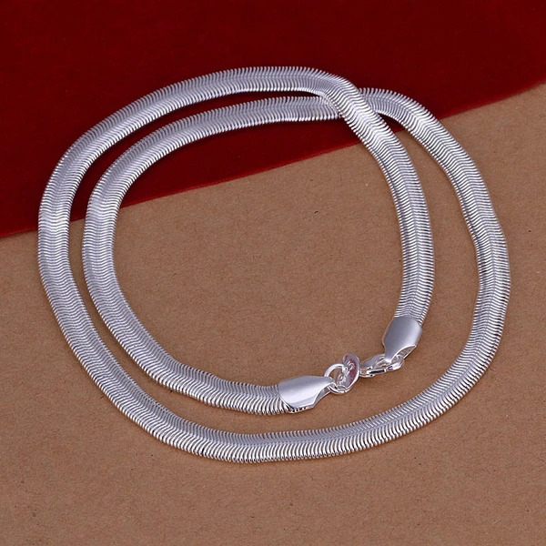 

Sale 925 Sterling Silver Men Jewelry Necklaces Chain 5mm Long Necklace Men Collares 16/18/20/22/24inch NS053