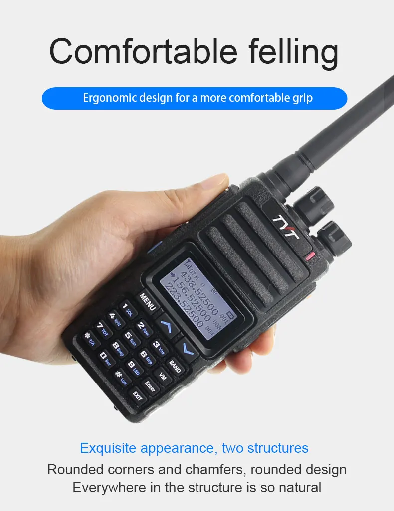 TYT TH-350 Walkie Talkie Tri Band 136-174MHz 220-260MHz 400-470MHz Tri display 5W высококачественный двухсторонний fm-приемопередатчик