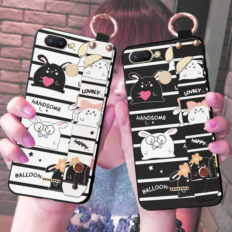 

Silicone Stripe Cute Cover For Xiaomi Redmi 4A 5A 6A 3S Wristband Animal Rabbit Cases For Xiaomi Redmi 6A Redmi 4A 5A 6A