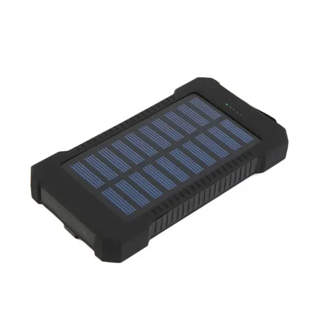 7000 мАч, двойной USB, портативное солнечное зарядное устройство, солнечные батареи, внешний аккумулятор, солнечные батареи, внешний аккумулятор для iphone6 7 8 X для Xiaomi - Цвет: Black