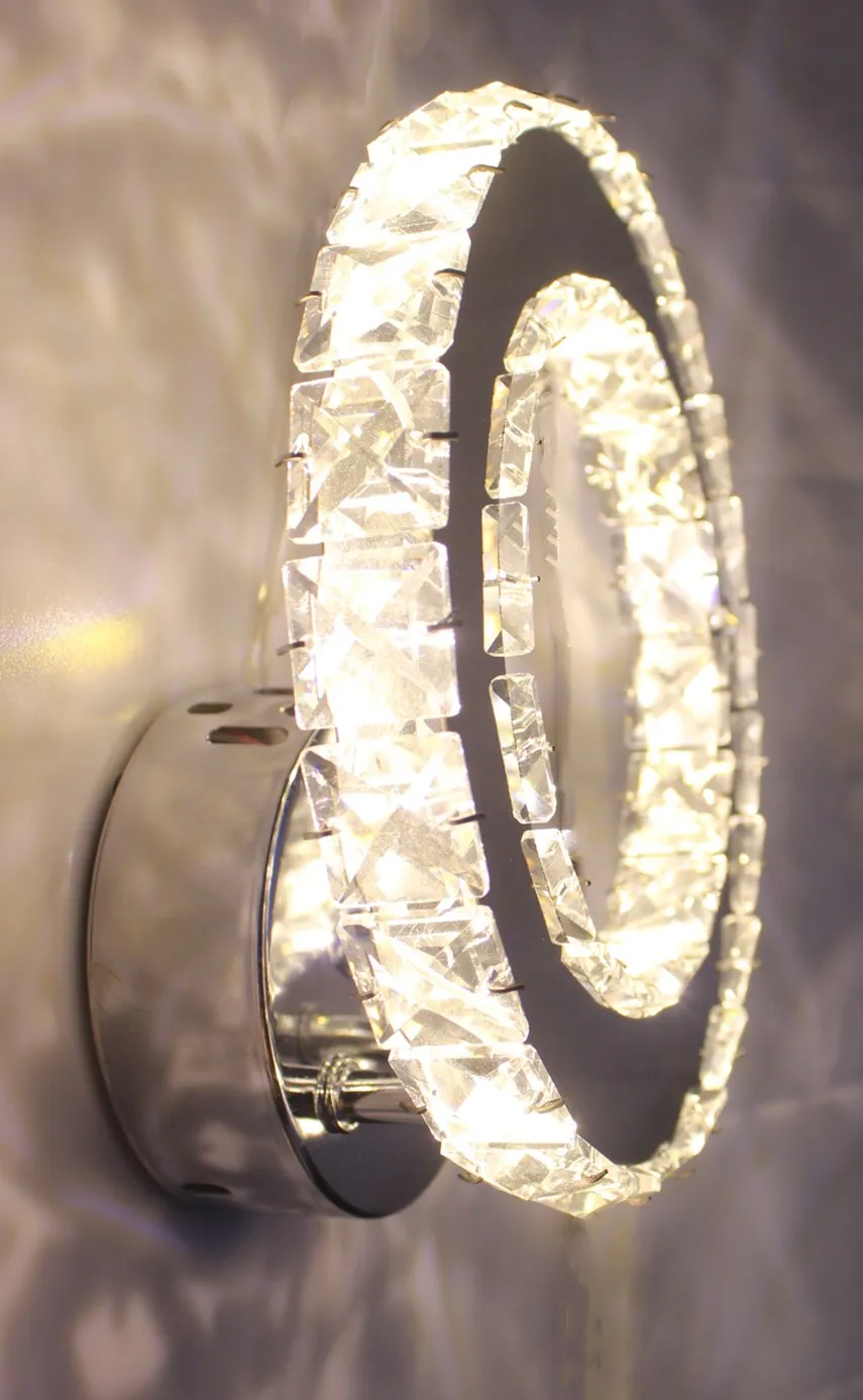Современный светодиодный светильник настенный теплой и простой led Кристалл Бра Романтический Творческий мягкие прикроватной тумбочке спальни бра
