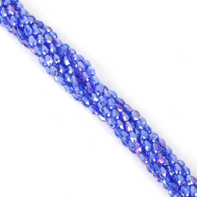 3mm Teardrop Austria Crystal Beads Water Drop Faceted Glass Beads Loose Spacer Beads For Jewelry Making DIY
