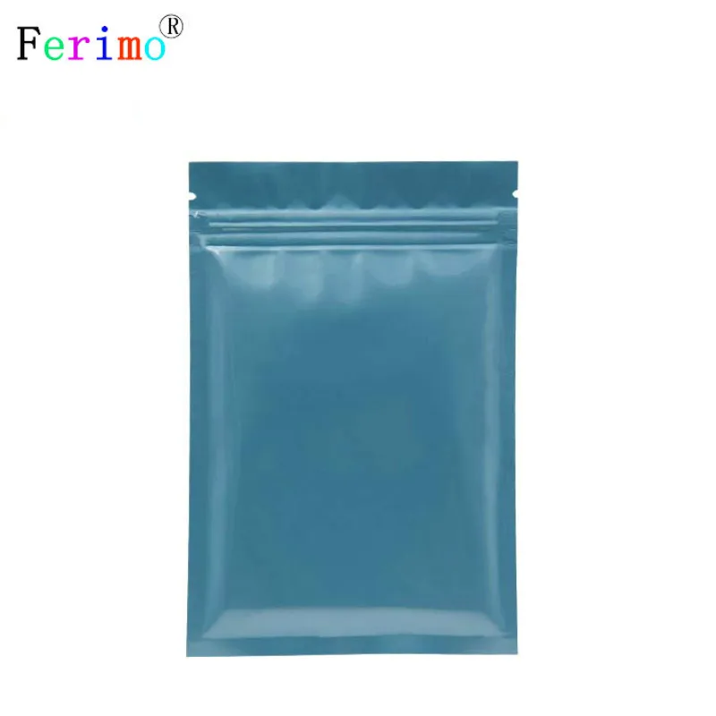 

Ferimo 100pcs Zip Lock Bag Ziplock Sealing Package Blue Storage Bags For Candy Gift Snack Packaging Small Pouch Wholesale