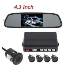 Parking Sensor – BANGWEIER Reversing Radar System Contain 4.3 Inch TFT LCD Screen Car Rear View Mirror Monitor + 4 Parking Senso