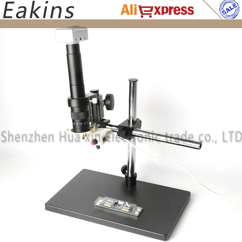 

Full set HD 16MP HDMI USB Industry Digital Video Microscope Camera 180X/300X Lens Boom Stand For phone PCB Repair