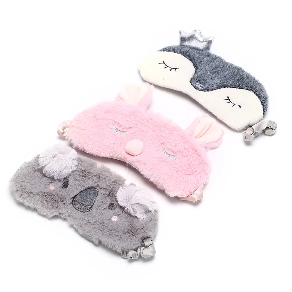 Koala/bunny Cartoon Sleep Eye Mask Nap Plush Eye Shade Bandage Rest Travel Relax Sleeping Aid Blindfold Ice Cover Eye Patch