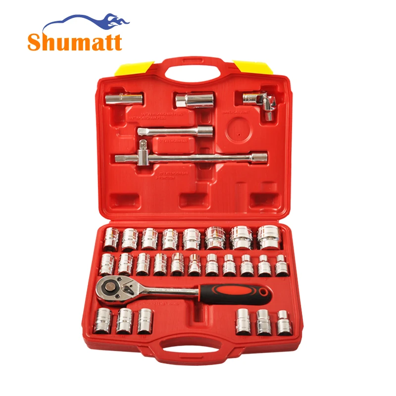 Buy 32 pcs Difference Size Steel Ratchet Wrenches Socket Spanner Set Car Repair