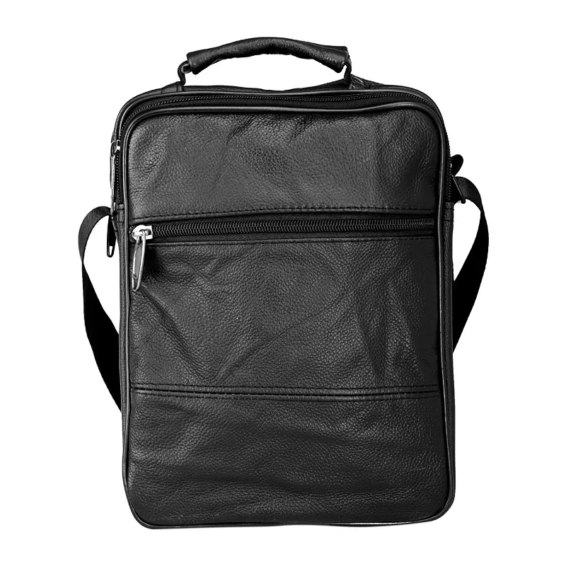 Dreamlizer Real Cowhide Leather Men Handbags Black Male Messenger Bags Men's Small Strap Adjustable Briefcase Man Crossbody Bags