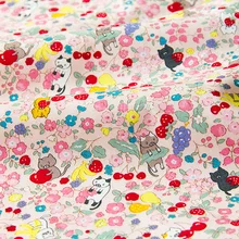 Полуметровая японская хлопковая ткань DIY Лоскутная Ткань текстильная стеганая ткань для шитья фруктового котенка B