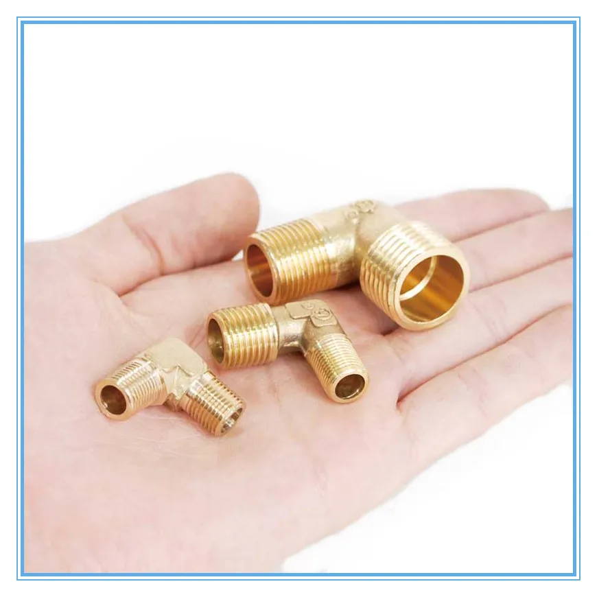 Латунный трубный фитинг адаптер 90 градусов 1/8 &quot1/4&quot 3/8 &quot1/2&quot BSP для труб