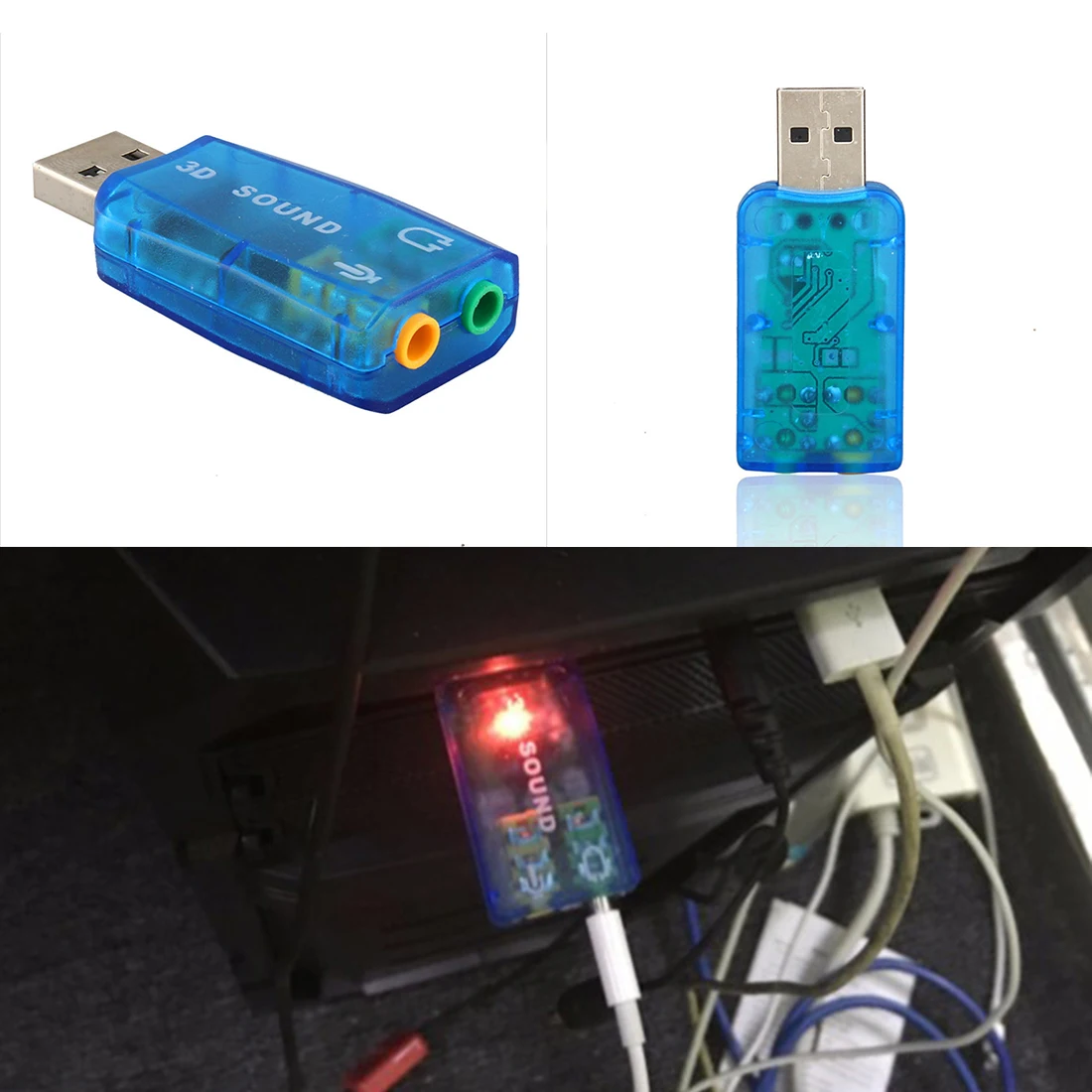 Etmakit аудио 5,1 USB звуковая карта внешняя USB Звуковая карта адаптер звуковой карты микрофон динамик Интерфейс для ноутбука ПК