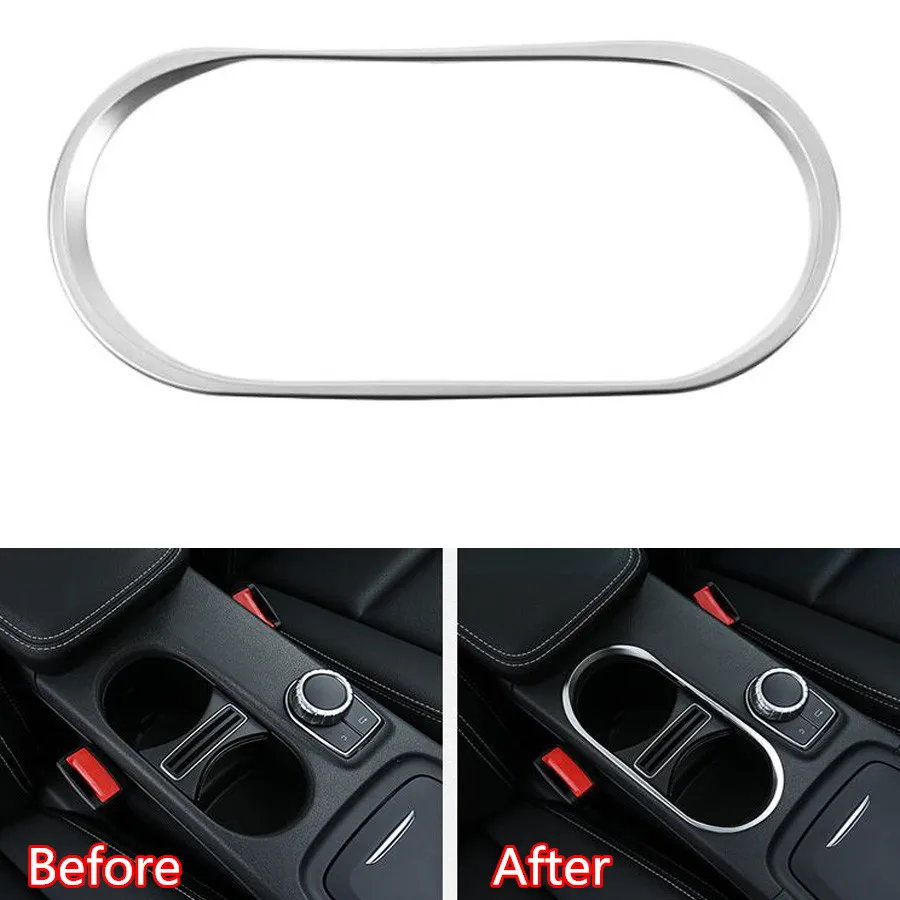

Car Interior Console Water Cup Holder Frame Trim Cover Styling Cover Fit For Mercedes Benz CLA C117 W117 GLA Class A B 2014-2016