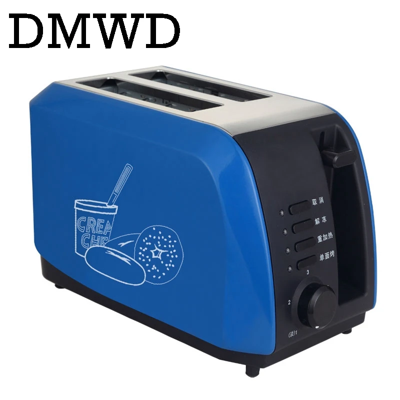 

DMWD MINI Household Baking breakfast maker bread sandwich electrical toaster Cooker Breakfast Machine 2 slices pieces Europen US