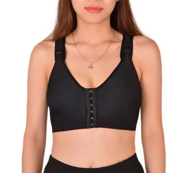 

Women Intimates Sports Underwear Support Bra Front Closure with Adjustable Straps Wirefree Racerback 40MAY16