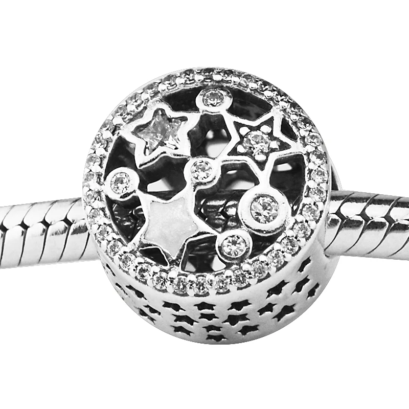 

Original 100% 925 Sterling Silver Bead Charm Illuminating Stars Charms Fits Pandora Bracelet Beads for Jewelry Making diy
