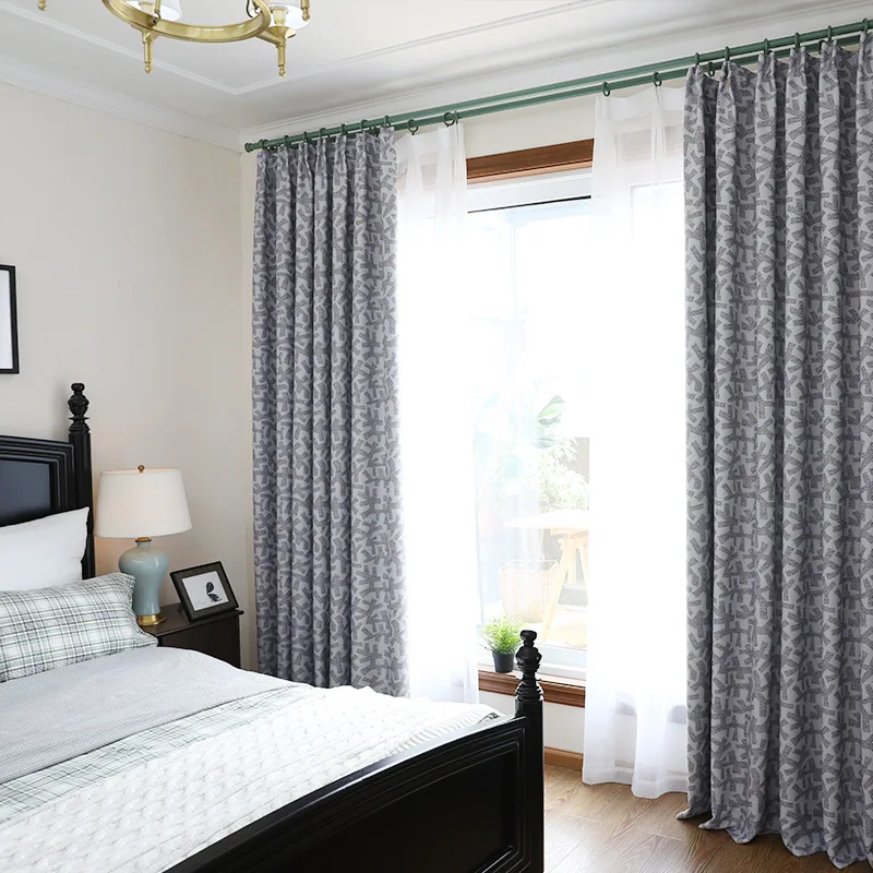 

High Precision Printing Full Shading Finished Curtain Window Yarn Curtains for Bedroom Curtains for Living Room