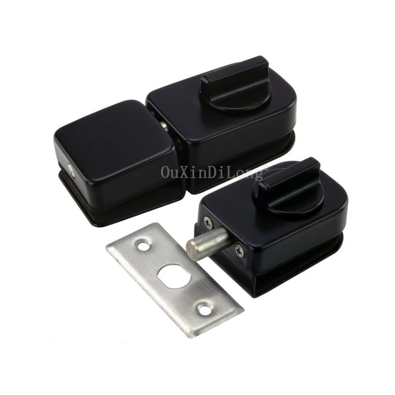 1PCS Black Stainless Steel Glass Door Latches Lock...